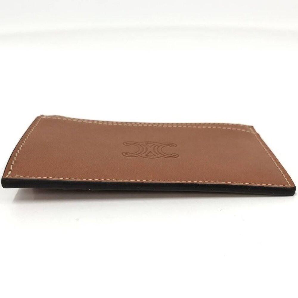 Celine Zip Card Case Leather Brown - Picture 6 of 10